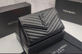 ###14 YSL Smooth Leather Black Black Hardware