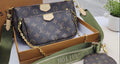 ###3 LV Multi Pochette Accessories Green strap