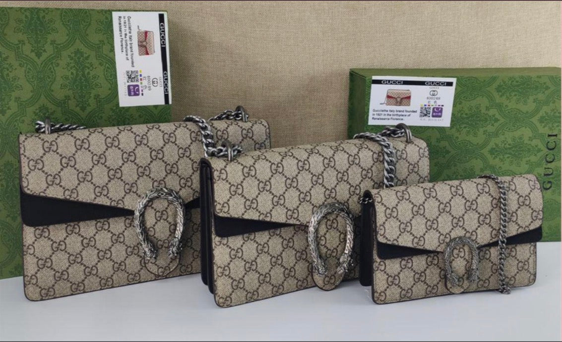 ###26 Gucci 3 Piece Dionysus Small Black Style
