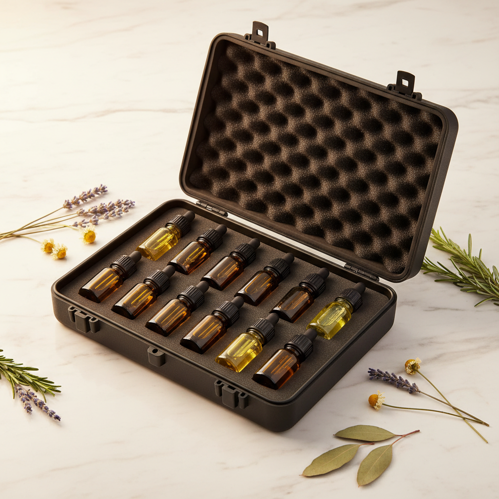 Set of 10 Essential Oils in Hard Case